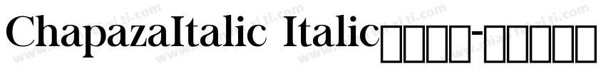 ChapazaItalic Italic字体下载字体转换